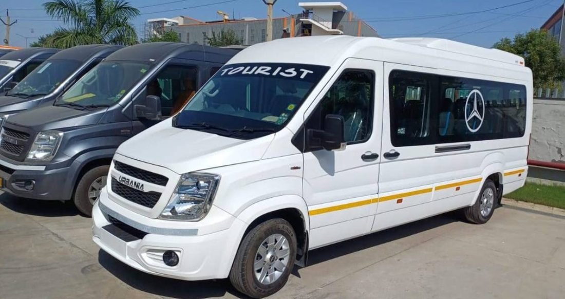 Force tempo traveller from the Basava Travels fleet